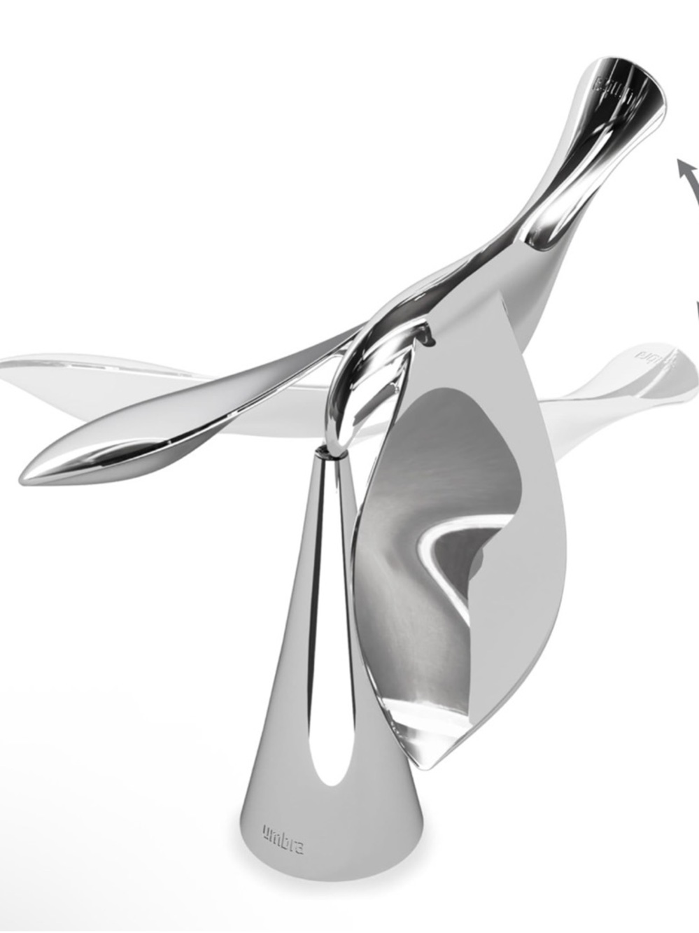 Bottle Opener – Balancing Bird Sculptural Bar Tool and Accessory, Chrome